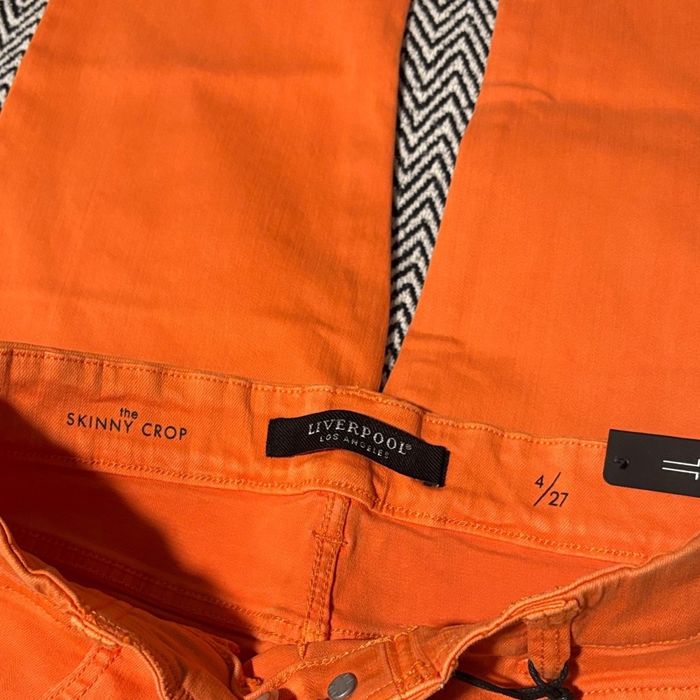 Liverpool Gia Glider Crop Skinny Jeans in Orange | Sz 4/27 - Picture 3 of 6